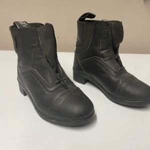 Saxon. Children's Syntovia Zip Paddock Boots Black 10